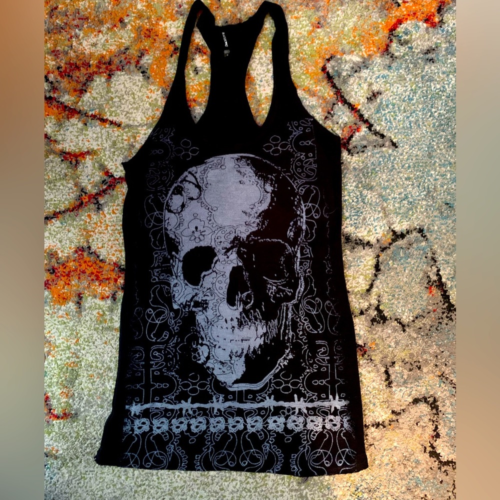 Blackheart Skeleton Halloween gothic tank top